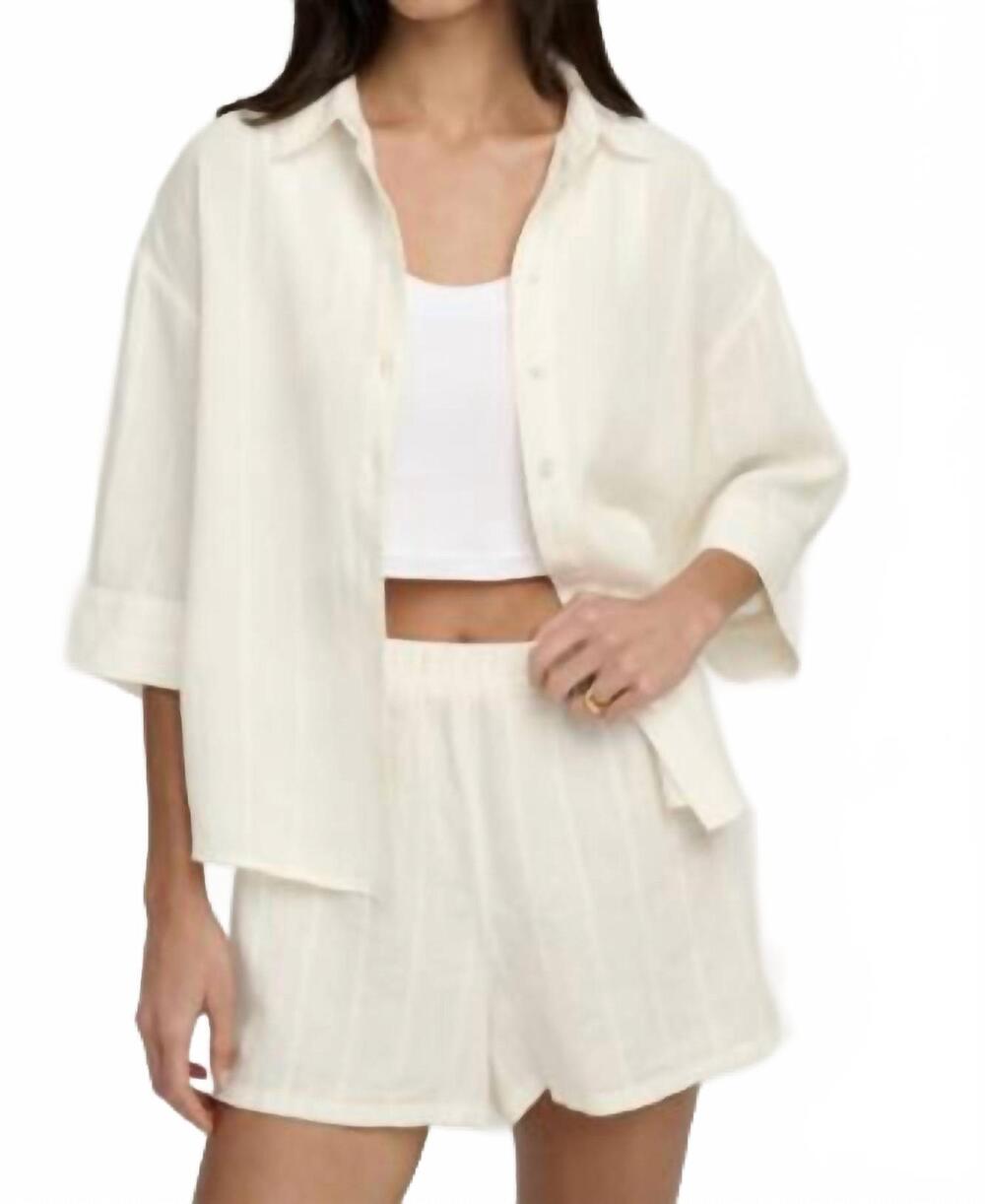 NEW FAVORITE DAUGHTER off duty shirt in cream